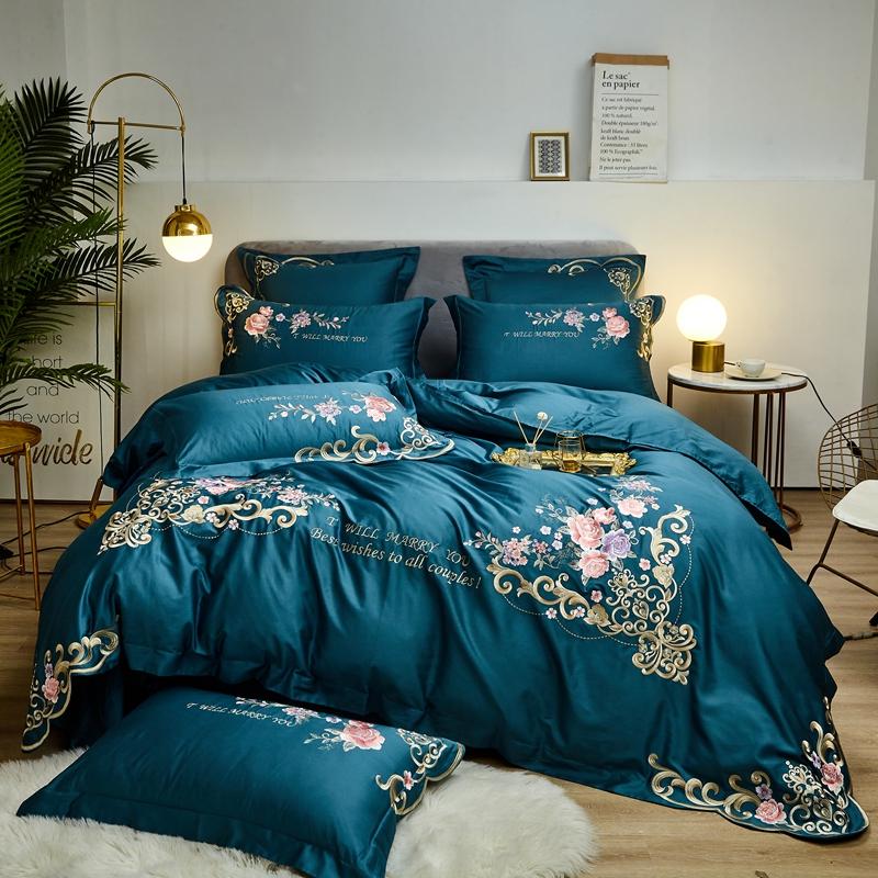 600TC egyptian Cotton bedlinen Elegant embroidery Bedding Set King Queen Size Bed Linen Duvet Cover Bed Sheet Set Pillowcases, 11
600TC egyptian Cotton bedlinen Elegant embroidery Bedding Set King Queen Size Bed Linen Duvet Cover Bed Sheet Set Pillowcases, 11