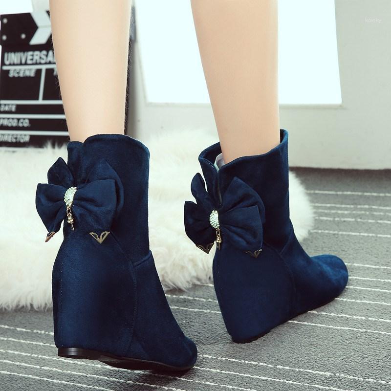 2020 new suede heightening ankle boots bow high heel ankle boots women1, Black
2020 new suede heightening ankle boots bow high heel ankle boots women1, Black