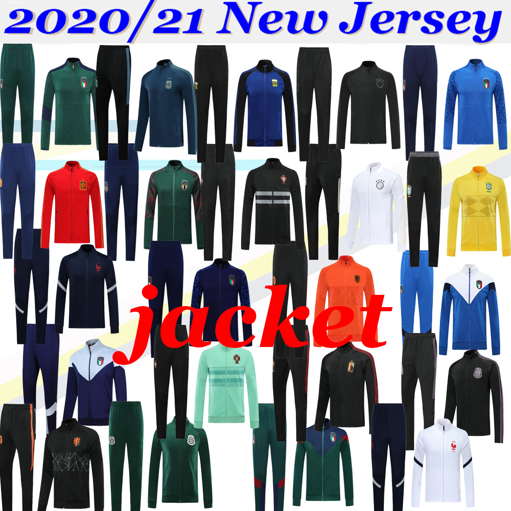 2020 2021 New tracksuit soccer Italy Spain Belgium jacket full Zipper Argentina Mexico 20 21 football tracksuit Survetement soccer jacket, Black
2020 2021 New tracksuit soccer Italy Spain Belgium jacket full Zipper Argentina Mexico 20 21 football tracksuit Survetement soccer jacket, Black