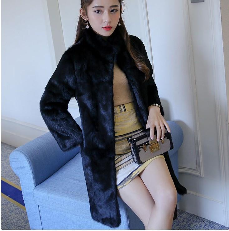 New Real genuine natural fur coat women' stand collar jacket lady fashion fur outwear custom any size, Black
New Real genuine natural fur coat women' stand collar jacket lady fashion fur outwear custom any size, Black