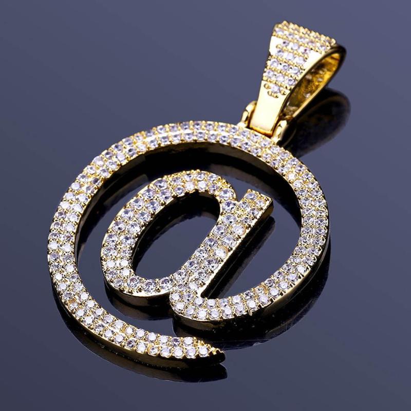 Micro Paved + Cubic Zirconia Bling Iced Out @ Sign Pendants Necklace for Women Men Hip Hop Rapper Jewelry Gold Silver Color
Micro Paved + Cubic Zirconia Bling Iced Out @ Sign Pendants Necklace for Women Men Hip Hop Rapper Jewelry Gold Silver Color