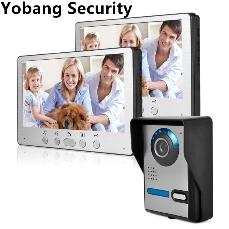 

Yobang Security 7"TFT LCD Color Video Door Phone Doorbell Video Intercom System IR camera Night Vision for Villa Door bell