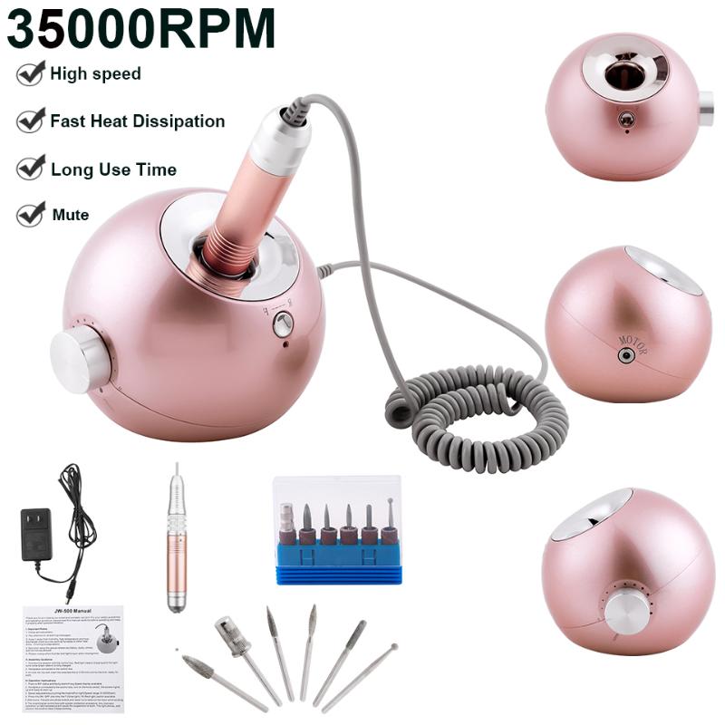 35000RPM Portable lightweight Ball Shape Electric Nail Drill Machine File Pedicure Equipment Manicure Kit Nail Art Tools
35000RPM Portable lightweight Ball Shape Electric Nail Drill Machine File Pedicure Equipment Manicure Kit Nail Art Tools