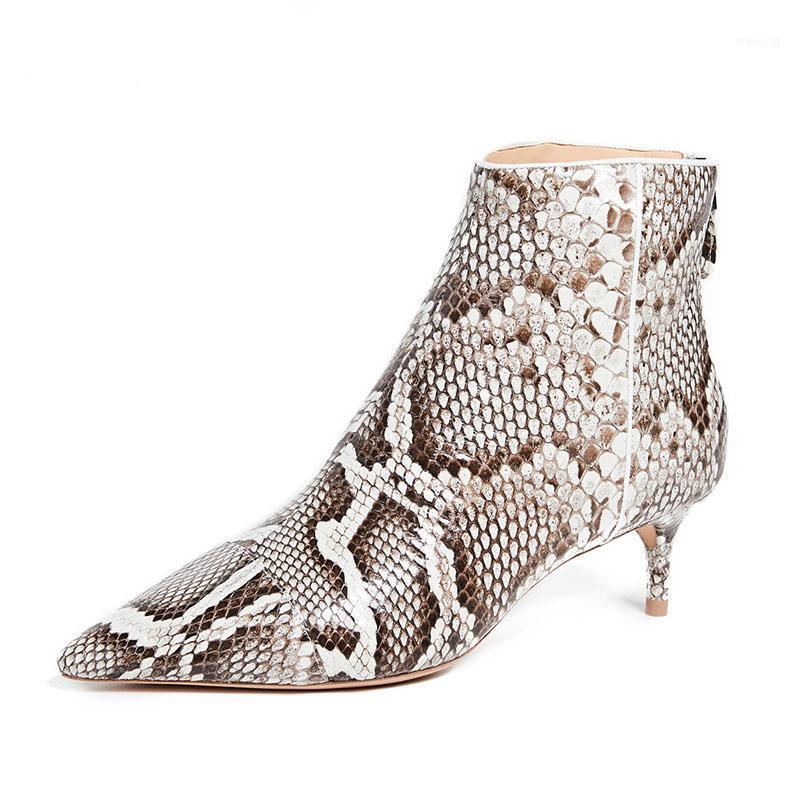 Original Intention High-quality Women Ankle Boots Pointed Toe Snake Print Boots Kitten Heeled Low Heel Back Zipper Size 4-161, Oi0886 snake print
Original Intention High-quality Women Ankle Boots Pointed Toe Snake Print Boots Kitten Heeled Low Heel Back Zipper Size 4-161, Oi0886 snake print