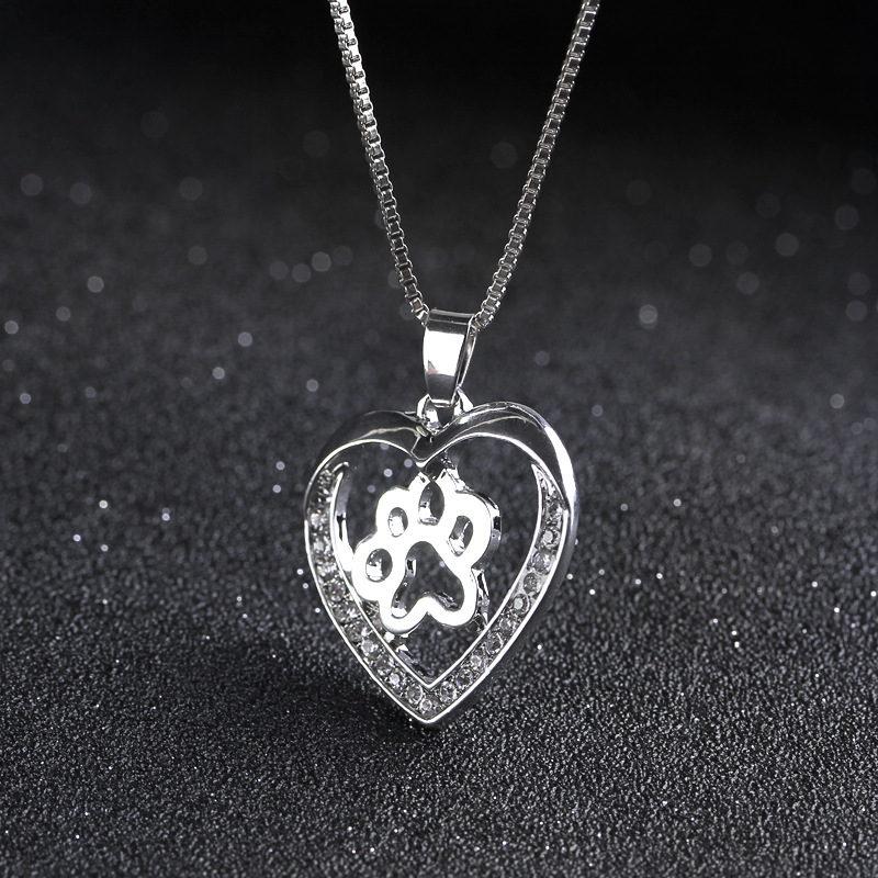 pretty High Quality Pet Dog Paw Love Heart Pendant Silver Color Choker Necklaces For Women Jewelry Heart Necklace
pretty High Quality Pet Dog Paw Love Heart Pendant Silver Color Choker Necklaces For Women Jewelry Heart Necklace