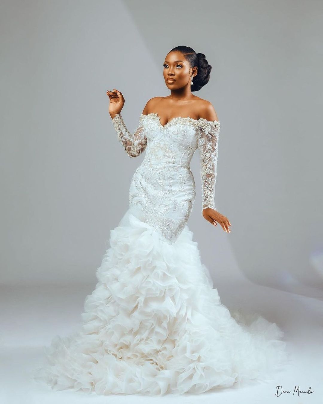 plus size arabic aso ebi sparkly mermaid sexy wedding dress beaded sequined lace bridal gowns dresses zj335
