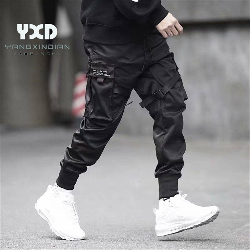Punk Style Men Cargo Pants Casual Streetwear Harem Pant Trendy Hip Hop Mens Jogger Stylish Youth Male Trousers 3XL Size 201027