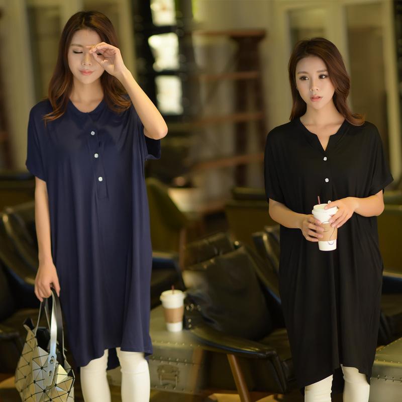 Women Nightgowns Summer Sleepwear Casual Night Dresses Plus size Short Sleeve dresses women Loose Nightdress Home Clothes, Black
Women Nightgowns Summer Sleepwear Casual Night Dresses Plus size Short Sleeve dresses women Loose Nightdress Home Clothes, Black