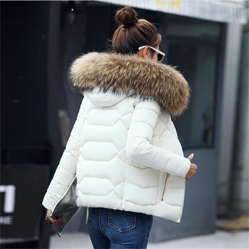 2019 New Winter Jacket Women Faux Fur Hooded Parka Coats Female Long Sleeve Thick Warm Snow Wear Jacket Coat Mujer Quilted Tops T200319