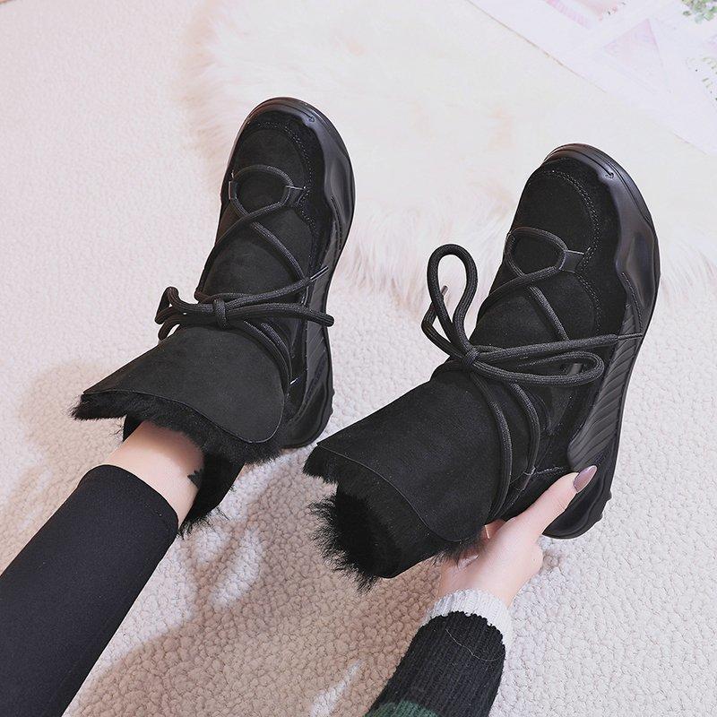2021 Leather Women Snow Boots Winter Platform Shoes Ankle Boots for Women Non-slip Keep Warm Wool Women's Sneakers Botas Mujer, Black
2021 Leather Women Snow Boots Winter Platform Shoes Ankle Boots for Women Non-slip Keep Warm Wool Women's Sneakers Botas Mujer, Black