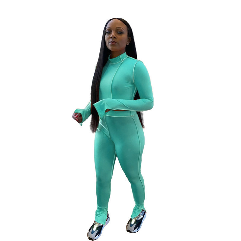 Womens outfits tracksuits long sleeve 2 piece set tracksuit jogging sportsuit shirt leggings sweatshirt pants suit selling Print Pencil