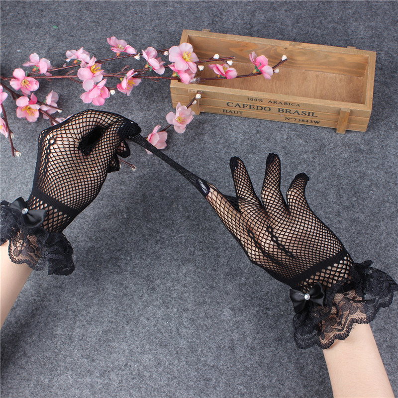 High quality Elegant lace lolita thin black gloves female sexy hollow - out gauze money cosplay in the spring and autumn sh
High quality Elegant lace lolita thin black gloves female sexy hollow - out gauze money cosplay in the spring and autumn sh