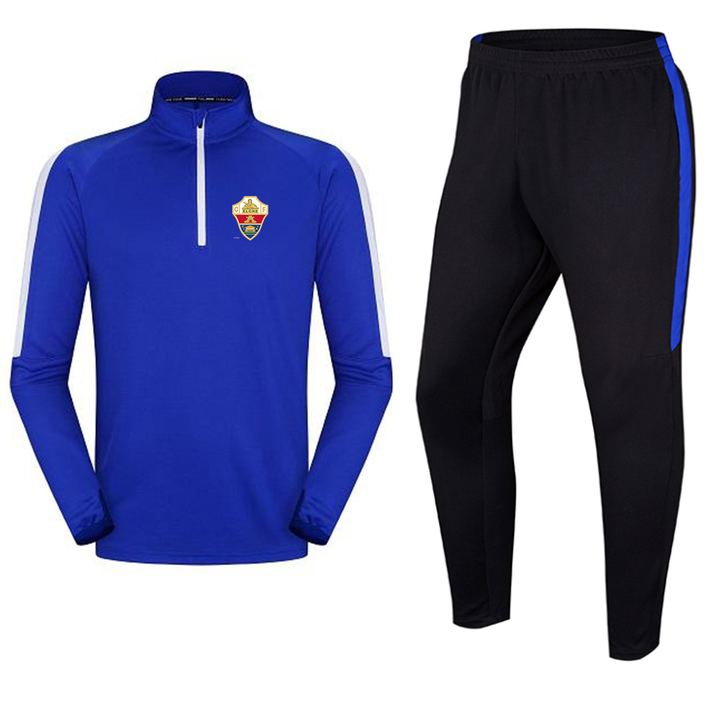 Elche Club de Fútbol men's football suit loose and comfortable Kids running training suit Autumn and Winter Soccer Tracksuits, Black;blue 
Elche Club de Fútbol men's football suit loose and comfortable Kids running training suit Autumn and Winter Soccer Tracksuits, Black;blue