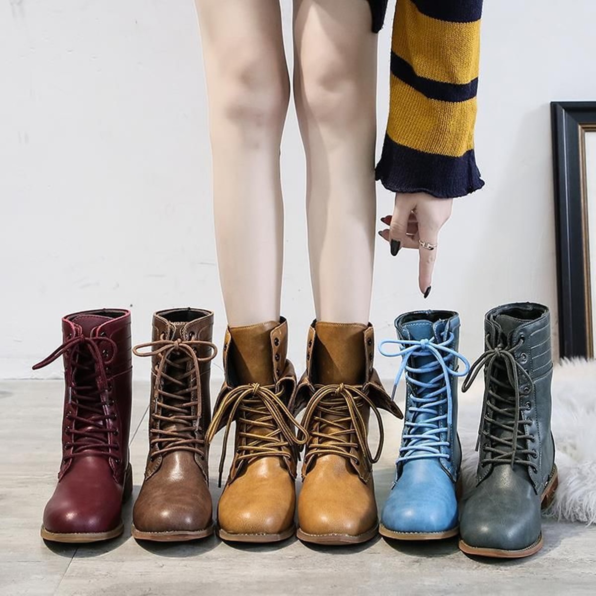 2020 Autumn and Winter New Women's Boots Round Toe Low Heel Women's Shoes 40-43 Large Size Boots Hot Selling Shoes, Green
2020 Autumn and Winter New Women's Boots Round Toe Low Heel Women's Shoes 40-43 Large Size Boots Hot Selling Shoes, Green