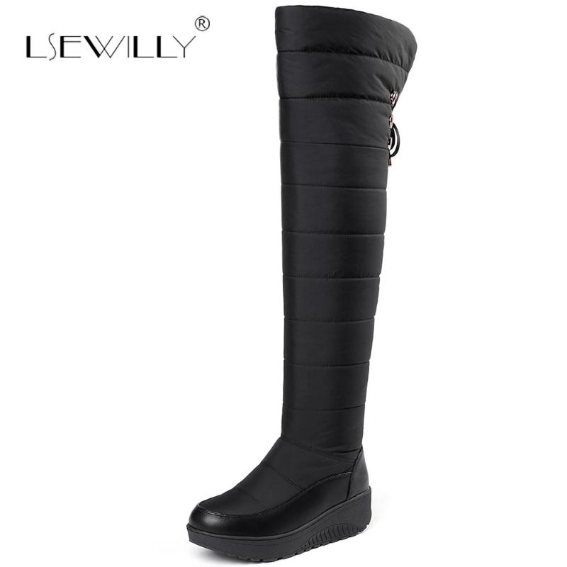 Lsewilly Russia Winter Snow Boots Women Warm Over Knee Boots Round Toe Down Fur Ladies Fashion Thigh High Shoes Waterproof E144, Black
Lsewilly Russia Winter Snow Boots Women Warm Over Knee Boots Round Toe Down Fur Ladies Fashion Thigh High Shoes Waterproof E144, Black