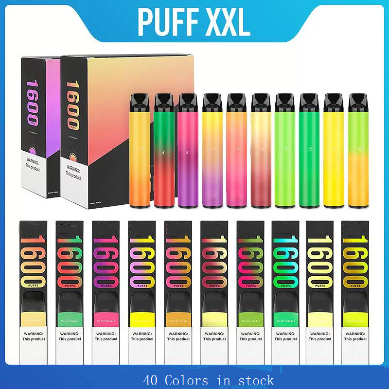 Puff XXL 1600Puffs E cigarette Disposable Vape Pen Pre-filled 4ml 650mAh Battery Capacity Strater Kits Device Kts VS Elux Legend Elfbar Lux 1500 RandM Squid Box bang
Puff XXL 1600Puffs E cigarette Disposable Vape Pen Pre-filled 4ml 650mAh Battery Capacity Strater Kits Device Kts VS Elux Legend Elfbar Lux 1500 RandM Squid Box bang
