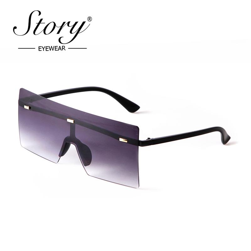 Sunglasses STORY Fashion Vintage Rimless Oversized Women Men Brand Designer Flat Top PC Frame One Piece Square Sun Glasses S4315
Sunglasses STORY Fashion Vintage Rimless Oversized Women Men Brand Designer Flat Top PC Frame One Piece Square Sun Glasses S4315