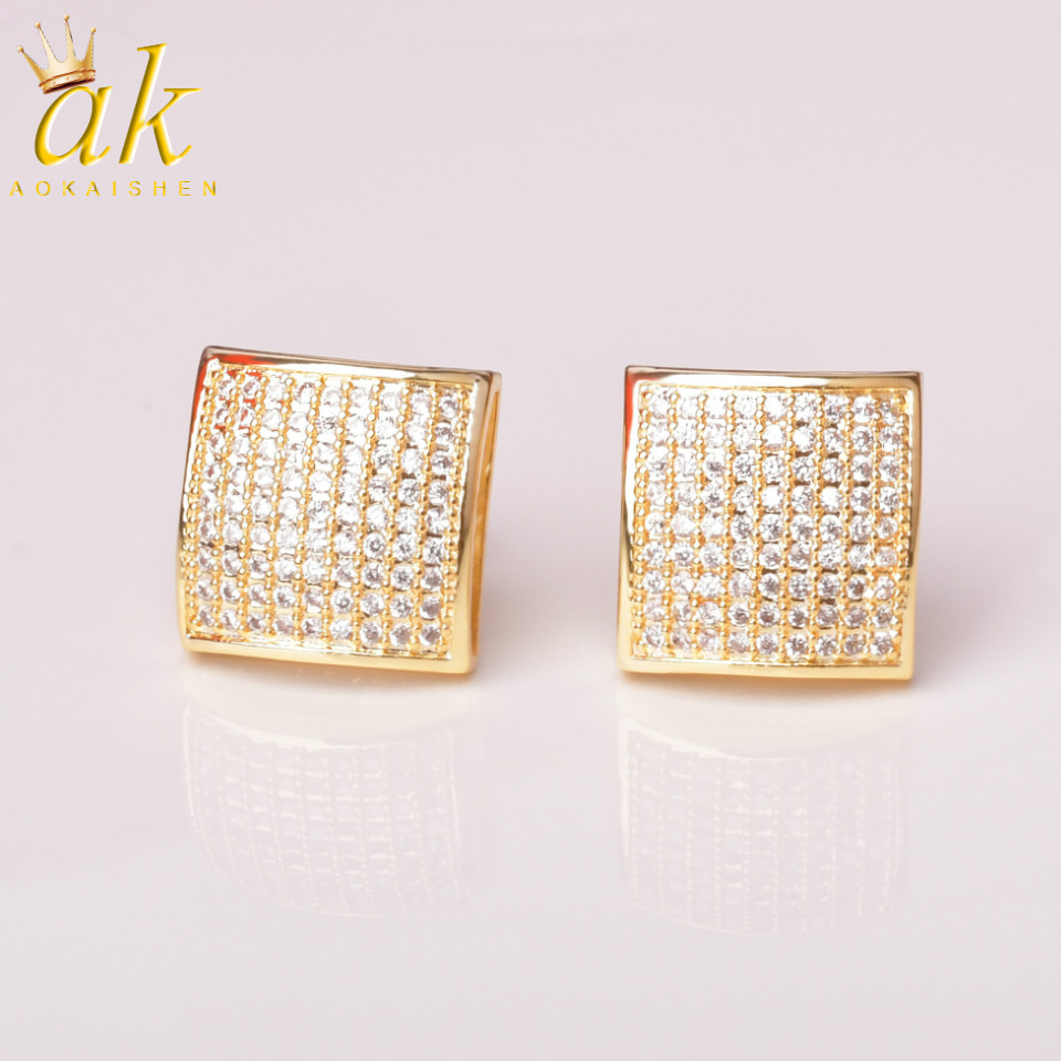 12MM Iced-Out Earring for Men Square Stud Spiral Ear Plug Screw Back Hip Hop Jewelry Gold Color Material Copper CZ Stone, Golden;silver
12MM Iced-Out Earring for Men Square Stud Spiral Ear Plug Screw Back Hip Hop Jewelry Gold Color Material Copper CZ Stone, Golden;silver