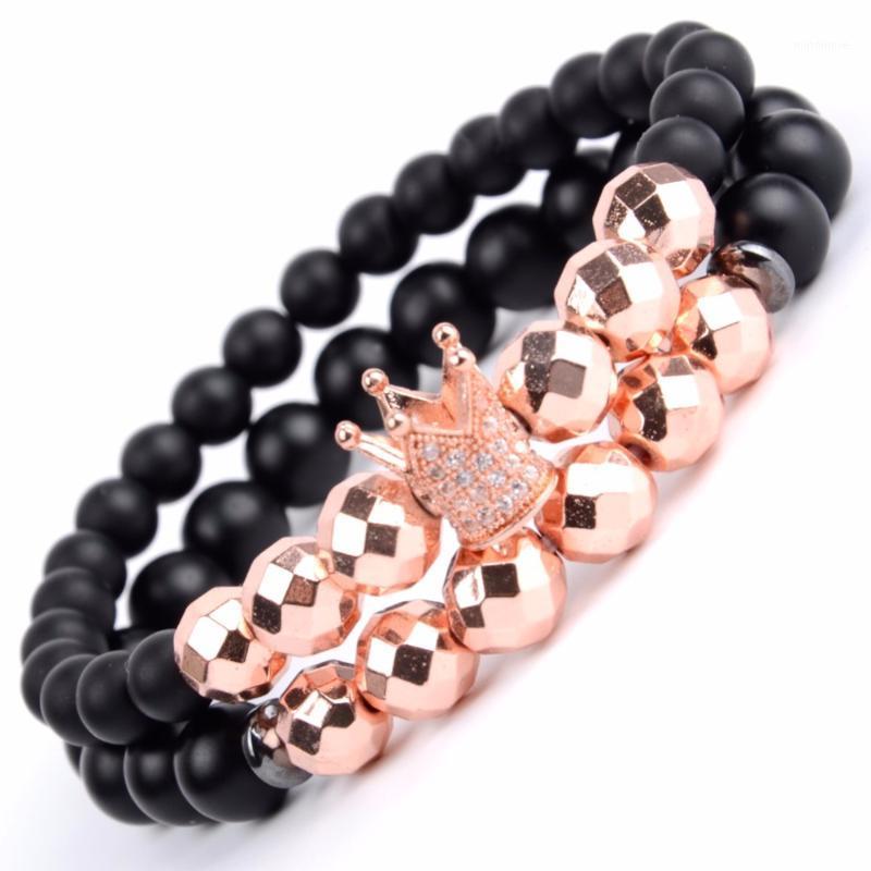 Luxury Elastic Bracelet 2pcs/set Natural Stone Black Agates Beaded Bracelets & Bangles For Women Rose Gold Crown Charm Wristband1
Luxury Elastic Bracelet 2pcs/set Natural Stone Black Agates Beaded Bracelets & Bangles For Women Rose Gold Crown Charm Wristband1