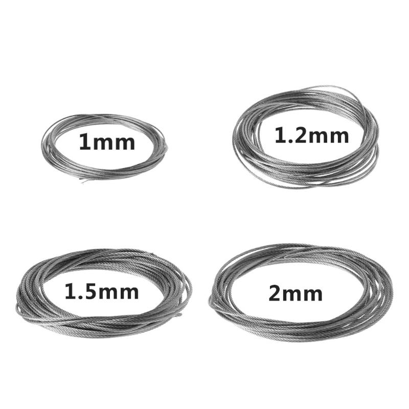 New 5m 304 Stainless Steel Wire Rope Soft Fishing Lifting Cable 7x7 Clothesline
New 5m 304 Stainless Steel Wire Rope Soft Fishing Lifting Cable 7x7 Clothesline