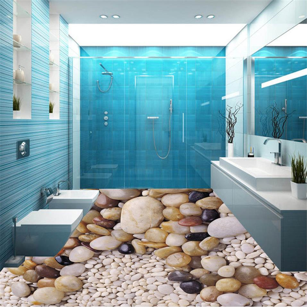 3d landscape wallpaper floor wallpaper 3d for bathrooms 3D cobblestone kitchen bathroom floor tiles decoration painting