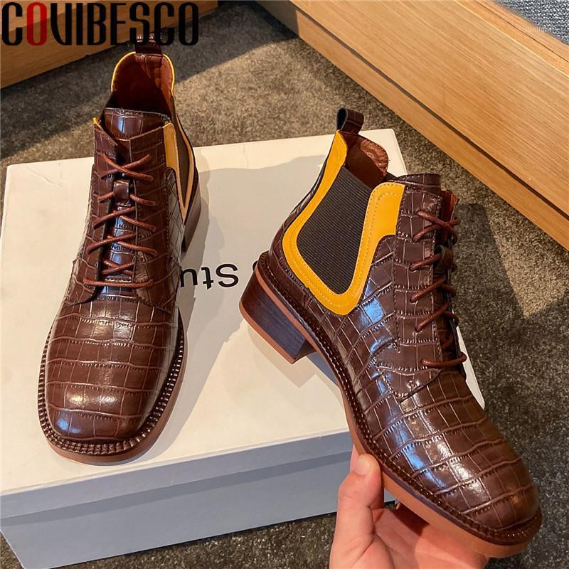 COVIBESCO Vintage Mixed Colors Genuine Leather Ladies Ankle Boots Platform Square Toe Thick Heels Pumps Casual Basic Shoes Woman1, Black
COVIBESCO Vintage Mixed Colors Genuine Leather Ladies Ankle Boots Platform Square Toe Thick Heels Pumps Casual Basic Shoes Woman1, Black