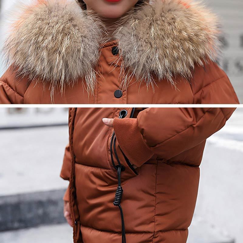 Winter jacket women coats fur collar hooded zippers parkas women down jackets coats long warm casual tops female coats 201110wtt