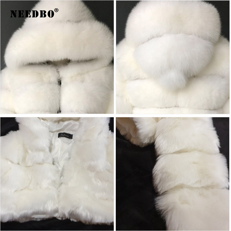 High Quality Cropped Winte Faux Fur Coats Women Jackets Furry Warm Winter Fur Jacket Hooded Manteau Femme Oversize Outerwear LJ201204