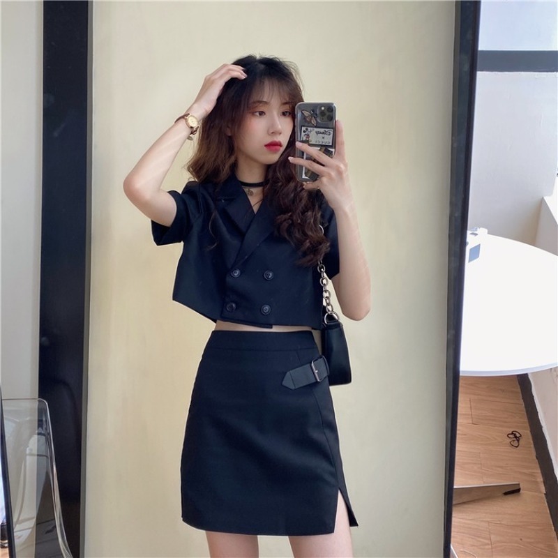 2021 New Real photo products in popular urban summer leisure short double breasted blazer leather button solid skirt JIMM, Black.
2021 New Real photo products in popular urban summer leisure short double breasted blazer leather button solid skirt JIMM, Black.