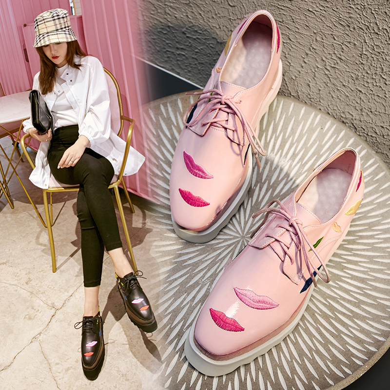 2021 Hot Genuine Plus Size 22-26 in Length Female Embroidered Lips Women Shoes MYLX, Pink.
2021 Hot Genuine Plus Size 22-26 in Length Female Embroidered Lips Women Shoes MYLX, Pink.