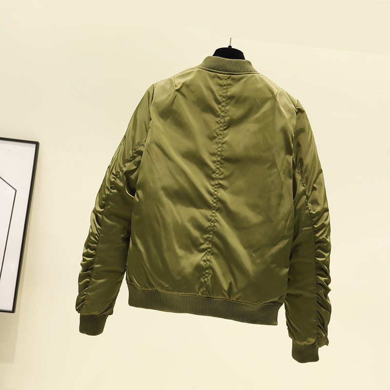 Ladies Autumn Winter Windbreaker Jacket Women Coats Long Sleeve Basic Bomber Jackets Women Outwear Cotton Padded Jackets Female