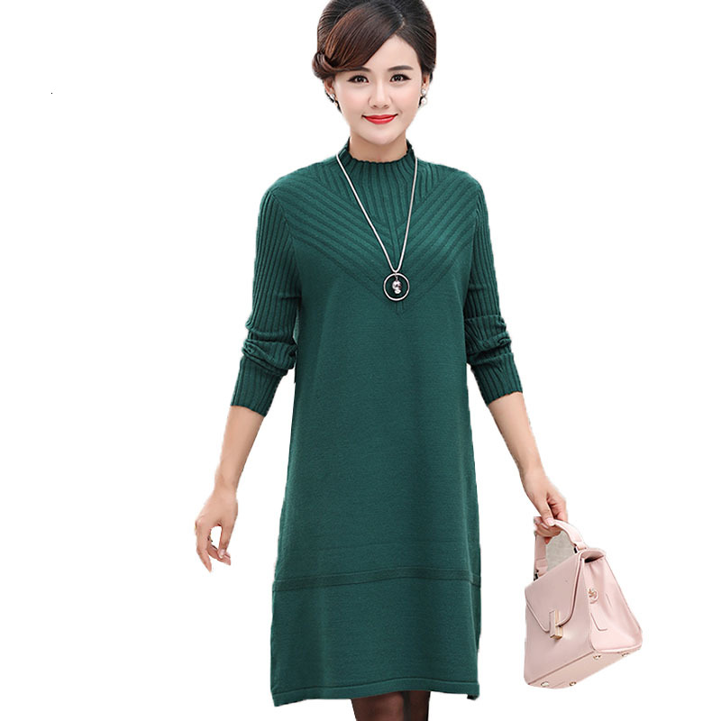 Female Winter Fall, Knitted Middle-aged and Elderly Nightgown, Ladies Loose Long Sleeve Plus Size Dresses R175 4nvn, Dark green.
Female Winter Fall, Knitted Middle-aged and Elderly Nightgown, Ladies Loose Long Sleeve Plus Size Dresses R175 4nvn, Dark green.