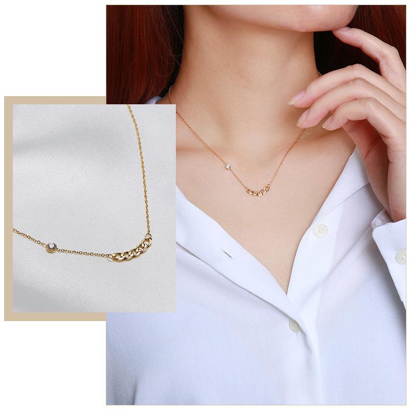Minimalist Women Chain Necklaces,Simple Mixed Cuban Chain O Links Choker with CZ Stone,Temperament Party Jewelry
Minimalist Women Chain Necklaces,Simple Mixed Cuban Chain O Links Choker with CZ Stone,Temperament Party Jewelry