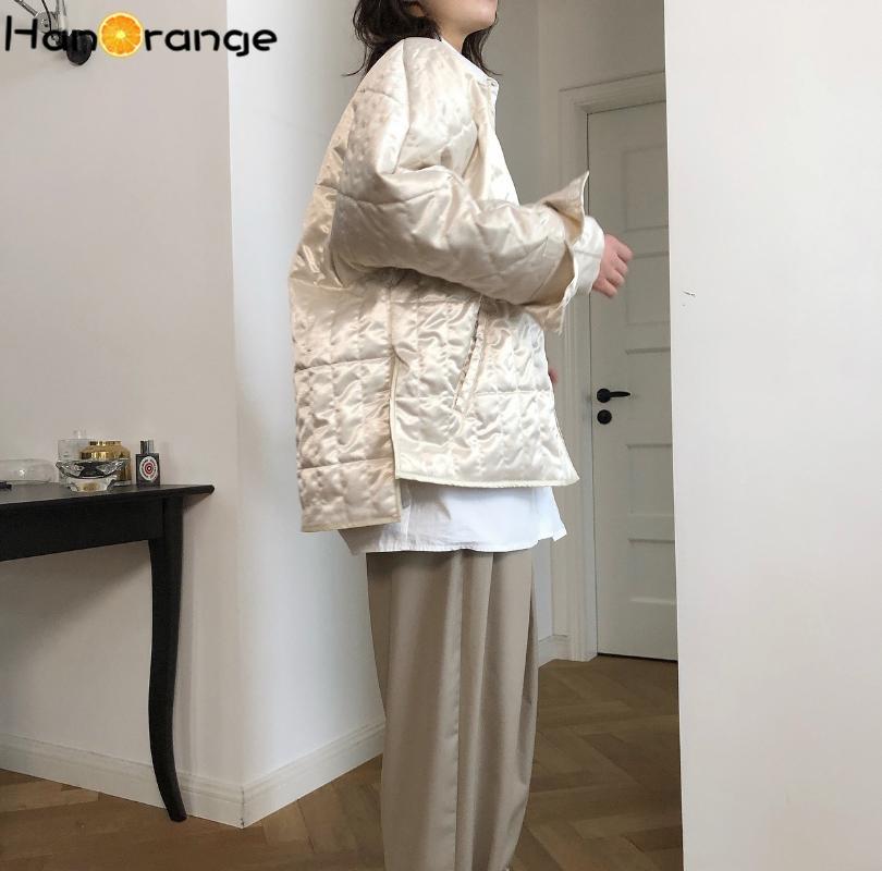 Autumn Fashionable Satin Texture Quilted Round Neck Cotton-Padded Parkas Cocoon Loose Drop Shoulder Warm Outwear Women, Champagne
Autumn Fashionable Satin Texture Quilted Round Neck Cotton-Padded Parkas Cocoon Loose Drop Shoulder Warm Outwear Women, Champagne