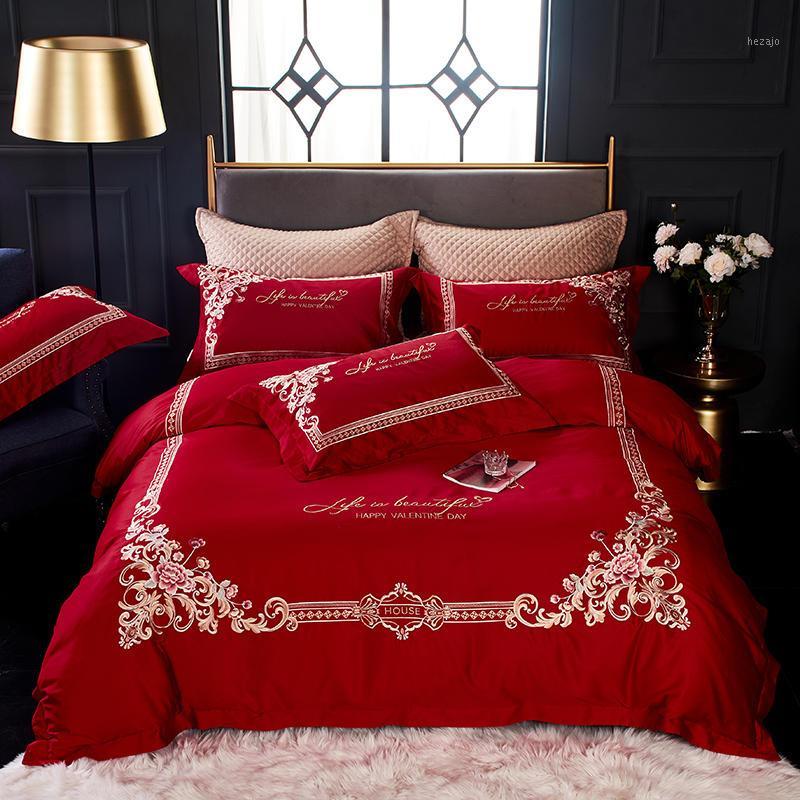 80 count Egyptian cotton bedding Russia free shipping large double bed single bed linen satin bedding cover quilt cover b1, Red
80 count Egyptian cotton bedding Russia free shipping large double bed single bed linen satin bedding cover quilt cover b1, Red