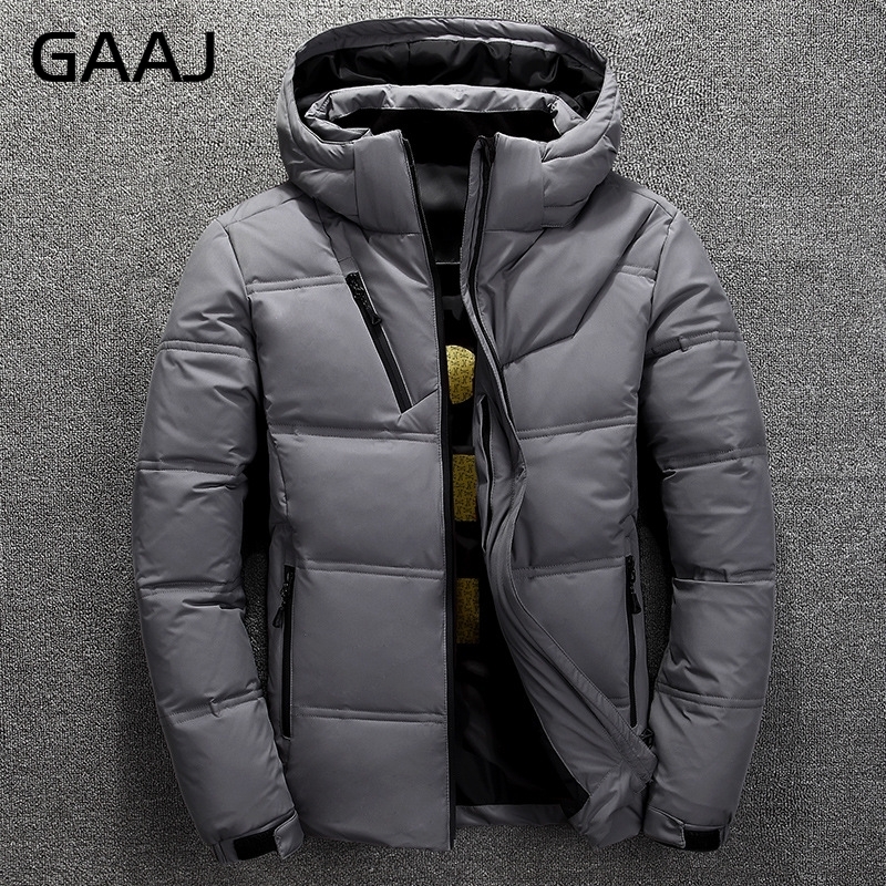 Drop Shipping Winter Warm Men Down Jacket Coat Casual Autumn Puffer Thick Hat White Duck Parka Mens Zip Jackets Hoody Anorak Man 201201