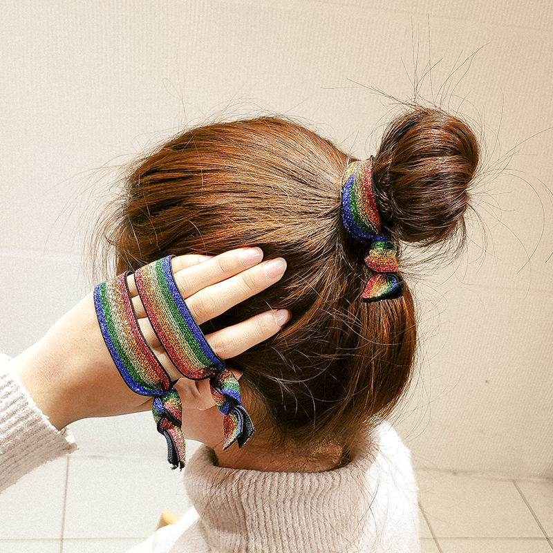 Headrope women simple rainbow net red ring Korean ball head ins tie band rope thick horse tail hair belt
Headrope women simple rainbow net red ring Korean ball head ins tie band rope thick horse tail hair belt