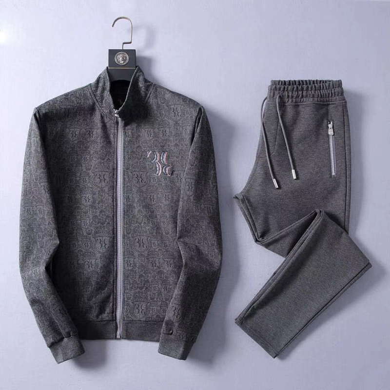 BILLIONAIRE Sportswear winter Cardigan set men new fashion Casual zipper cotton Comfortable embroidery M-3XL 201124