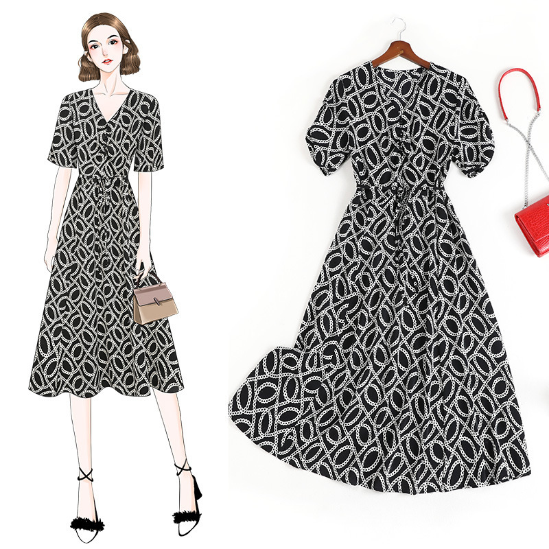 Slightly Size Large Female 2021 Summer Printing Short Chiffon Dress Reduction 11036 Hm5o, Black
Slightly Size Large Female 2021 Summer Printing Short Chiffon Dress Reduction 11036 Hm5o, Black