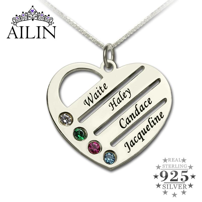 Wholesale Family Necklace with Kids Names Engraved Heart Mother Necklace Silver Birthstone Jewelry Christmas Gift for Mom
Wholesale Family Necklace with Kids Names Engraved Heart Mother Necklace Silver Birthstone Jewelry Christmas Gift for Mom