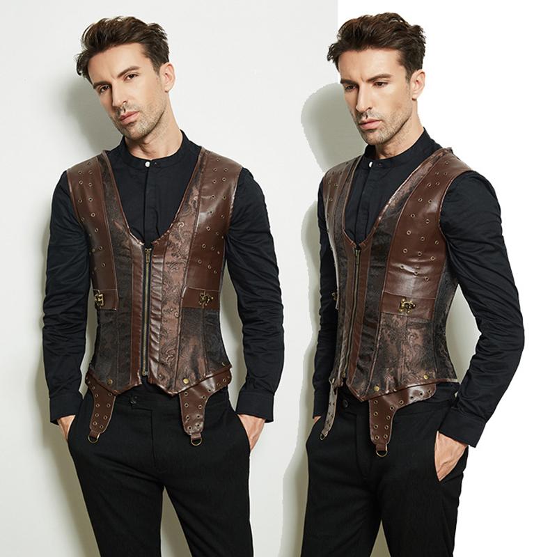 2020 Retro Men'S Bodywear Bar DJ Bartender Jazz Gogo Dance Costumes Nightclub DS Punk Men'S Performance Stage Costumes SL2499, Only vest
2020 Retro Men'S Bodywear Bar DJ Bartender Jazz Gogo Dance Costumes Nightclub DS Punk Men'S Performance Stage Costumes SL2499, Only vest