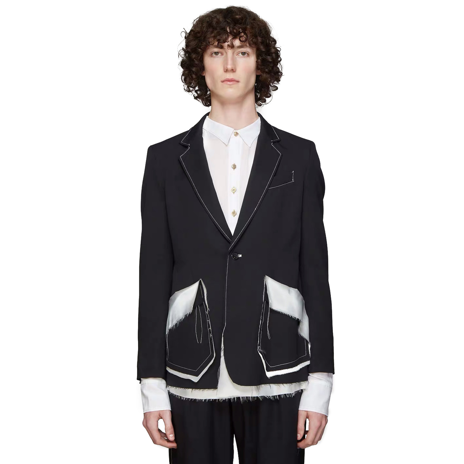 2020 Male High-quality Italian Suits Jacket Sizes Big Designer Raw Edge Single Breasted Blazers Dress Stage for S-6xl Singers 1uiy, Black.
2020 Male High-quality Italian Suits Jacket Sizes Big Designer Raw Edge Single Breasted Blazers Dress Stage for S-6xl Singers 1uiy, Black.