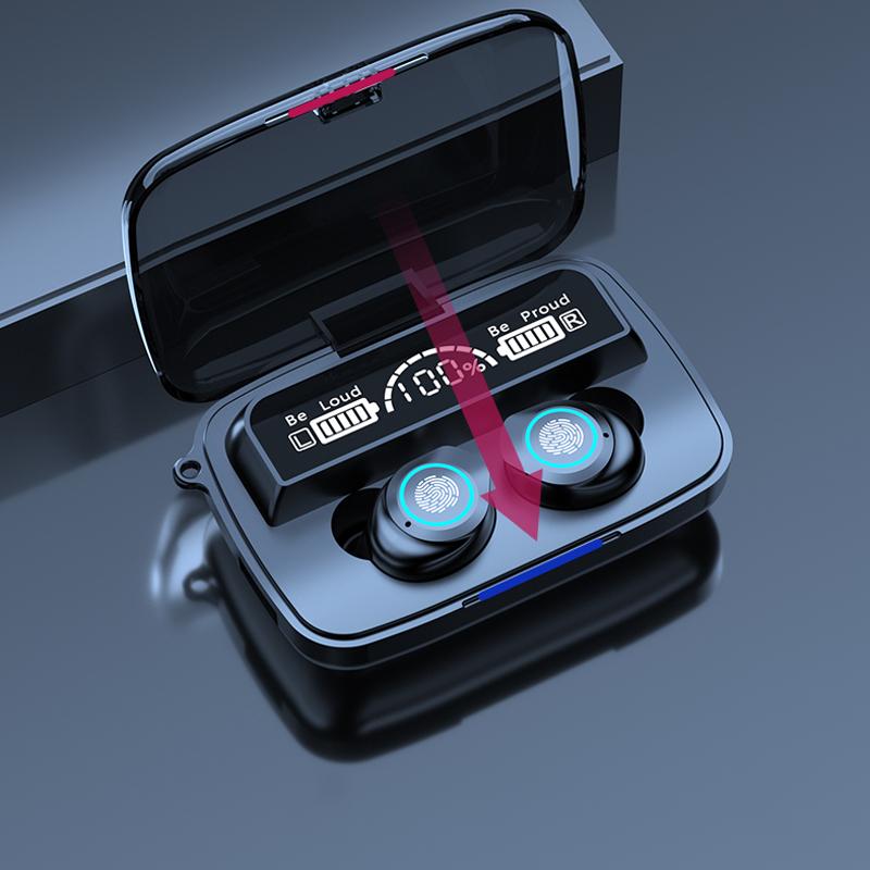 New TWS Bluetooth Wireless Headset Stereo 5.1 Earbuds 9D Sports Music Bluetooth Headphone for Huawei Phone, Black
New TWS Bluetooth Wireless Headset Stereo 5.1 Earbuds 9D Sports Music Bluetooth Headphone for Huawei Phone, Black