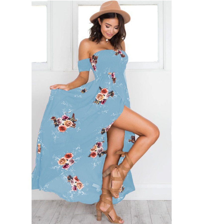 2021 New Summer Elegant Sexy Comfortable Strapless Breast Print Seaside Vacation Dressed As Women's Beach P08Y, Blue
2021 New Summer Elegant Sexy Comfortable Strapless Breast Print Seaside Vacation Dressed As Women's Beach P08Y, Blue