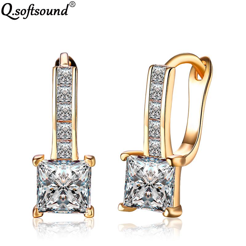 New Princess Cut Square Zircon Hoop Earrings For Women Trendy Gold Color Cubic Zirconia Fashion Jewelry Gifts Wholesale QH115
New Princess Cut Square Zircon Hoop Earrings For Women Trendy Gold Color Cubic Zirconia Fashion Jewelry Gifts Wholesale QH115