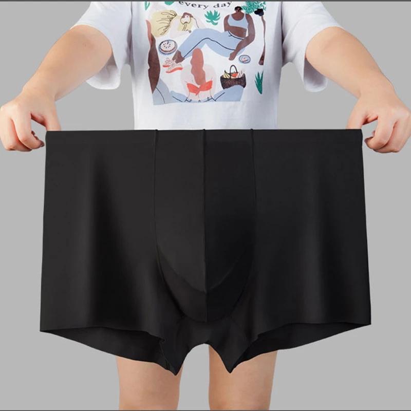 Men Underwear Ice Silk Boxers Panties Comfortable Mens Underpants Sexy Solid Large Size Boxer Shorts Men Plus Size Fat Boxers, B gray
Men Underwear Ice Silk Boxers Panties Comfortable Mens Underpants Sexy Solid Large Size Boxer Shorts Men Plus Size Fat Boxers, B gray