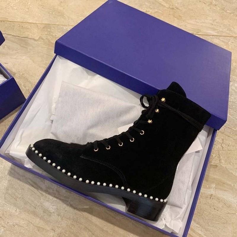 Black Woman Ankle Boots Luxury Designer Low Heel Pearl Genuine Leather Ladies Shoes Lace-Up Pointed Toe Zapatos Para Mujer, As picture
Black Woman Ankle Boots Luxury Designer Low Heel Pearl Genuine Leather Ladies Shoes Lace-Up Pointed Toe Zapatos Para Mujer, As picture