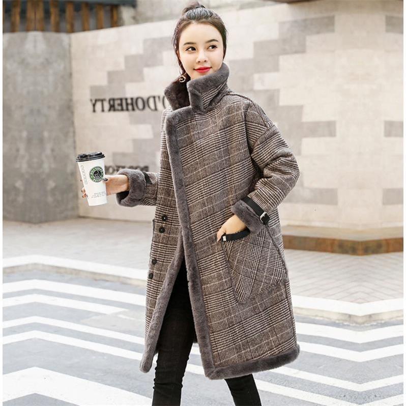 2021 New Coat female new autumn and winter plus velvet thickening in the long section of imitation woolen Y7JU, Camel
2021 New Coat female new autumn and winter plus velvet thickening in the long section of imitation woolen Y7JU, Camel