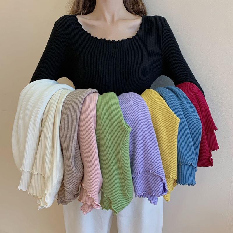 Autumn Winter Bottoming Knitted Tops Women Casual Long Sleeve Sweater Female Solid Color Knitwear, Beige
Autumn Winter Bottoming Knitted Tops Women Casual Long Sleeve Sweater Female Solid Color Knitwear, Beige