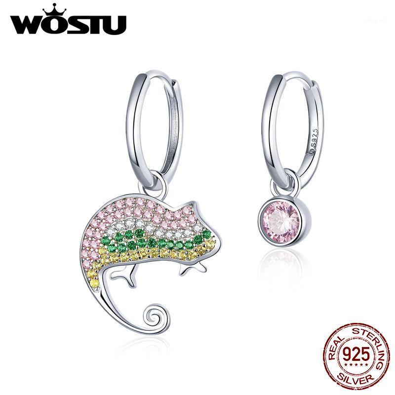 Stud WOSTU 925 Sterling Silver Animal Earrings For Women Gift Pendientes Oorbellen Ear Buds Sterling-silver-jewelry1